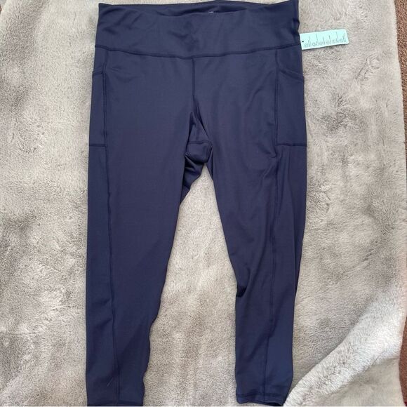 ✨ NWT Ideology High Rise 7/8 Leggings w/ Pockets – Size 2X Indigo Sea - Picture 1 of 10